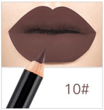 12 Colors Fashion Matte Lip Liner lipstick pen Long Lasting Pigments Waterproof no blooming Smooth soft Makeup tool New