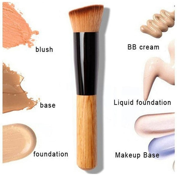 Professional Blush Makeup Brush Wood Soft Bb & Cc Cream Base Make Up Power Liquid Foundation Cream Cosmetics Makeup Tool