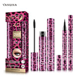 YANQINA Liquid Eyeliner Pencil+4D Waterproof Mascara Set Cosmetics Eye Liner Thick Curling Mascara Eyebrow Pencil Eyes Makeup