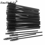 50pcs Women's Fashion Eyelashes Brushes Mascara Wands Disposable Makeup Brushes Crystal Eyebrow/Eyelash/Mascara eye Lashes Brush