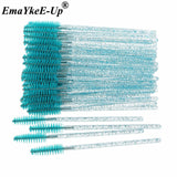 50pcs Women's Fashion Eyelashes Brushes Mascara Wands Disposable Makeup Brushes Crystal Eyebrow/Eyelash/Mascara eye Lashes Brush