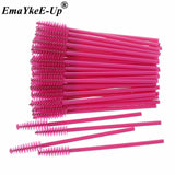 50pcs Women's Fashion Eyelashes Brushes Mascara Wands Disposable Makeup Brushes Crystal Eyebrow/Eyelash/Mascara eye Lashes Brush