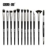 12 Pcs/lot Makeup Brushes Set Eye Shadow Brushes Blending Eyeliner Eyelash Eyebrow Brushes for Makeup Brochas Maquillaje