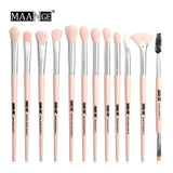 12 Pcs/lot Makeup Brushes Set Eye Shadow Brushes Blending Eyeliner Eyelash Eyebrow Brushes for Makeup Brochas Maquillaje