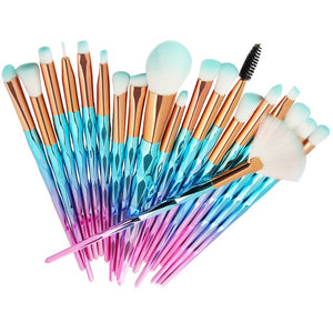 20Pcs Diamond Makeup Brushes Set Powder Foundation Blush Blending Eye shadow Lip Cosmetic Beauty Make Up Brush Pincel Maquiagem