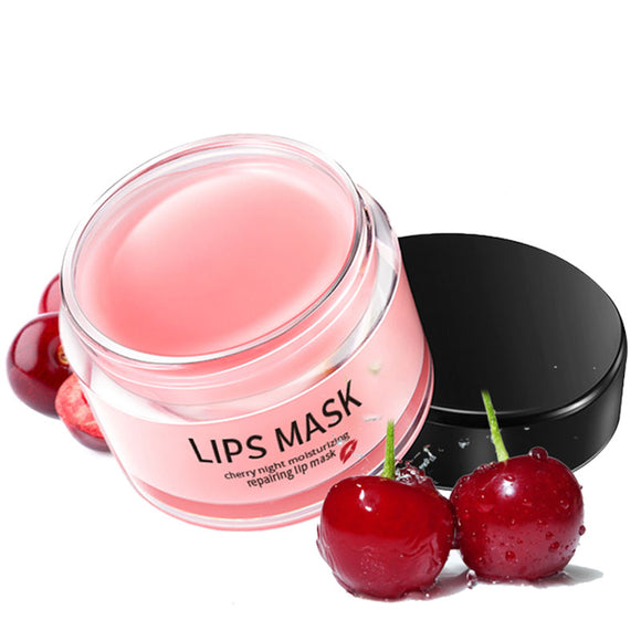 Cherry Lip Sleeping Mask Exfoliator Lips Balm Moisturizer Nourish Lip Plumper Enhancer Vitamin Skin Care Night Cream