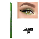 New Eye Liner Pencil Long-lasting Waterproof Pigment Green Brown Black Eyeiner Pen Women Fashion Color Eye Makeup Cosmetic TSLM2