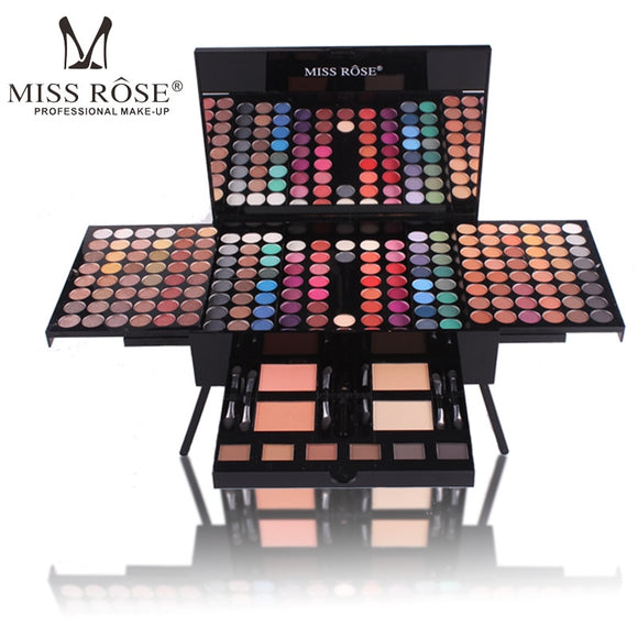 Eyeshadow Palette Case Makeup Set of 180 colors Shimmer Matte Eye Shadow Cosmetics Box Blush Powder 6 color Bronzer Make up Kit