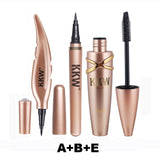 Big Eyes Makeup Kit Black Eyeliner Pencil Feather Liquid Eye Liner Pen Waterproof Mascara Cosmetics Set Eyebrow Pencil