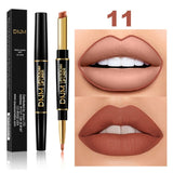 HOT!!12 Colors Waterproof Long Lasting Matte Liquid Lipstick Lip Liner Moisturizing Contour Cosmetics TSLM1(Give back to fans)