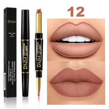 HOT!!12 Colors Waterproof Long Lasting Matte Liquid Lipstick Lip Liner Moisturizing Contour Cosmetics TSLM1(Give back to fans)