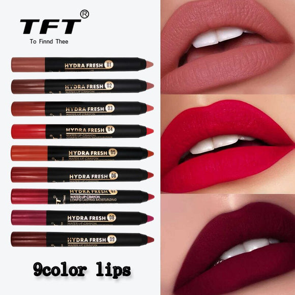 Top Brand Lip Liner Matte Long Lasting Lipstick Waterproof  Moisturizing Matte Gloss Lip Liner Cosmetics Makeup Pen 9 Color Y730