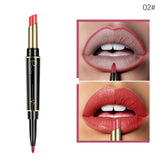 Pudaier 1pc Matte Lipstick Wateproof Double Ended Long Lasting Lipstick Cosmetics Nude Red Lips liner Pencil TSLM2