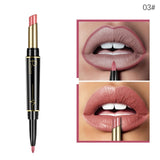 Pudaier 1pc Matte Lipstick Wateproof Double Ended Long Lasting Lipstick Cosmetics Nude Red Lips liner Pencil TSLM2