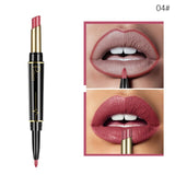 Pudaier 1pc Matte Lipstick Wateproof Double Ended Long Lasting Lipstick Cosmetics Nude Red Lips liner Pencil TSLM2