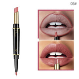 Pudaier 1pc Matte Lipstick Wateproof Double Ended Long Lasting Lipstick Cosmetics Nude Red Lips liner Pencil TSLM2