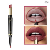 Pudaier 1pc Matte Lipstick Wateproof Double Ended Long Lasting Lipstick Cosmetics Nude Red Lips liner Pencil TSLM2