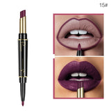 Pudaier 1pc Matte Lipstick Wateproof Double Ended Long Lasting Lipstick Cosmetics Nude Red Lips liner Pencil TSLM2