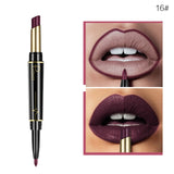 Pudaier 1pc Matte Lipstick Wateproof Double Ended Long Lasting Lipstick Cosmetics Nude Red Lips liner Pencil TSLM2