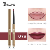 Teayason dual ended automatic lipliner pencil waterproof long lasting sexy red vampire lip liner batom matte lipstick pen AM070