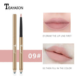 Teayason dual ended automatic lipliner pencil waterproof long lasting sexy red vampire lip liner batom matte lipstick pen AM070