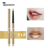 Teayason dual ended automatic lipliner pencil waterproof long lasting sexy red vampire lip liner batom matte lipstick pen AM070