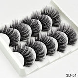 SEXYSHEEP 5Pairs 3D Mink Hair False Eyelashes Natural/Thick Long Eye Lashes Wispy Makeup Beauty Extension Tools